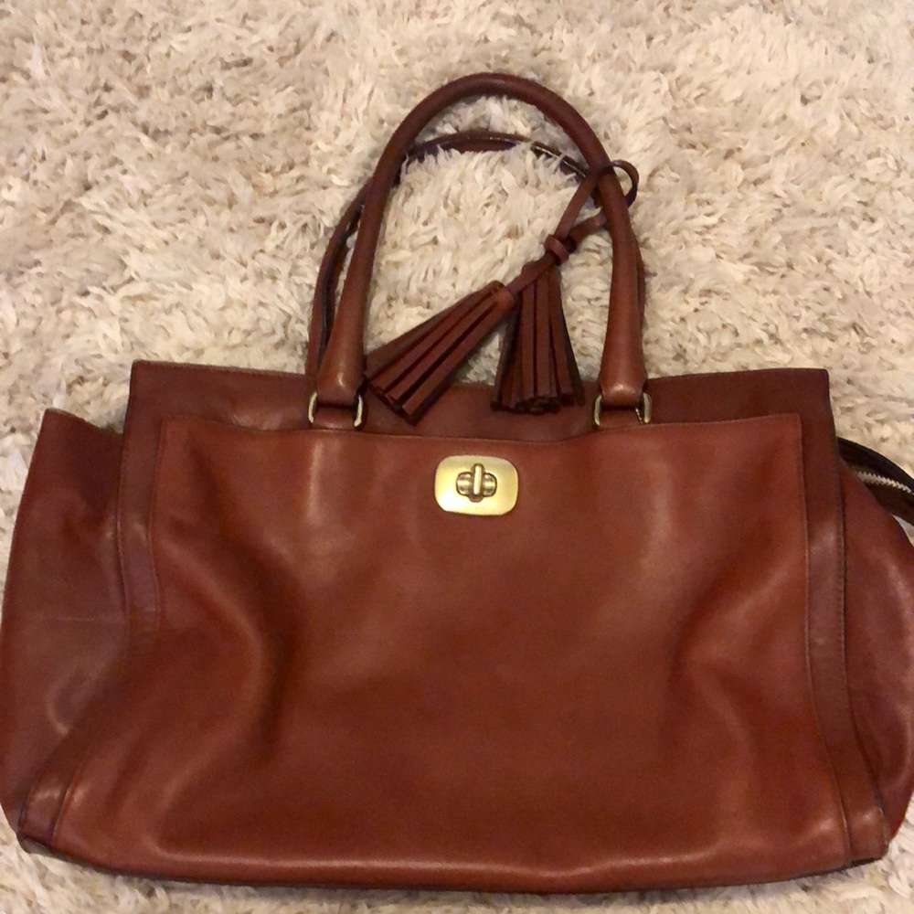 Coach leather tote